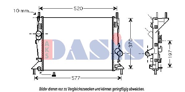 AKS DASIS Radiators, Motora dzesēšanas sistēma 090083N